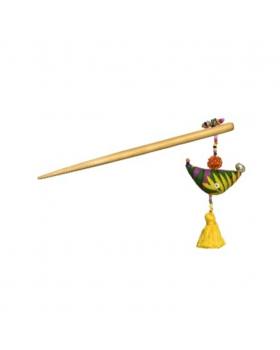 Women's Hair Stick - Dangling Ball - Bamboo/Beads